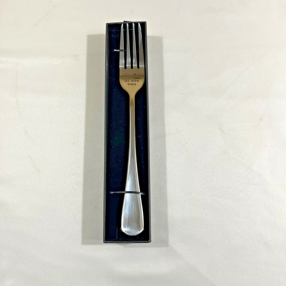 Star Wars May the Fork Be with You Engraved Stainless Steel Fork Gift Box 8"